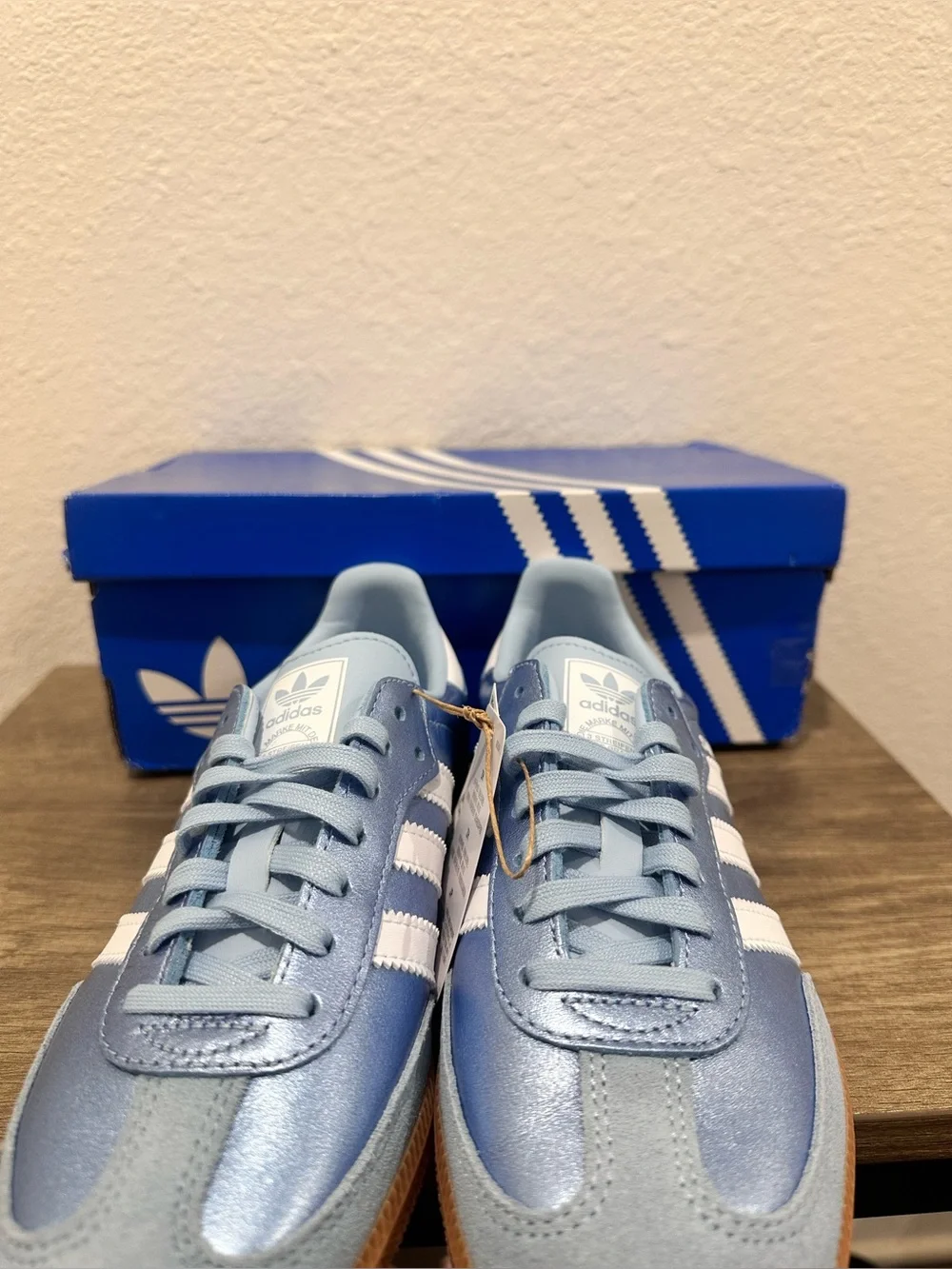 Adidas Youth Samba OG J Clear Sky White Gum Size 4Y